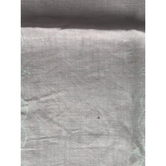 Vintage 1950s Linen Pink Red Rose Floral Tablecloth 50" x 47" Square - Picture 4 of 14